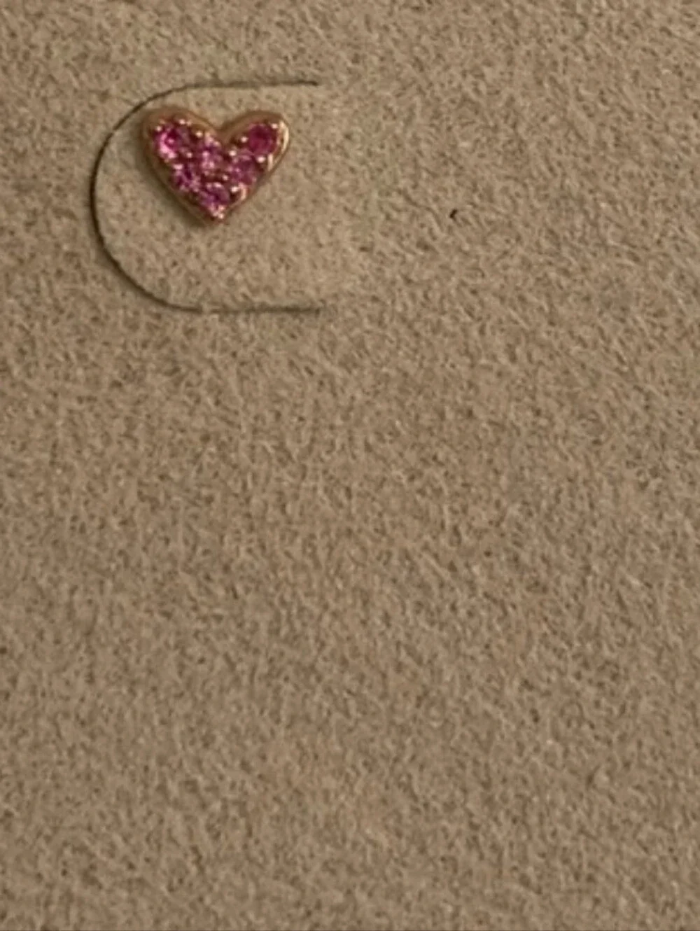 Kendra Scott 14k Solid Rose Gold Pink Sapphire Heart Earrings - Picture 2 of 6